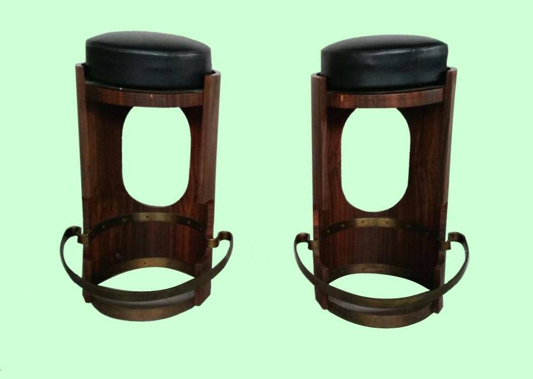 Set of stools by Manifattura Italiana, Italy, 1950s