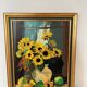 Oil on canvas sunflowers