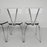 Set of 4 Formica dining chairs, 1960s