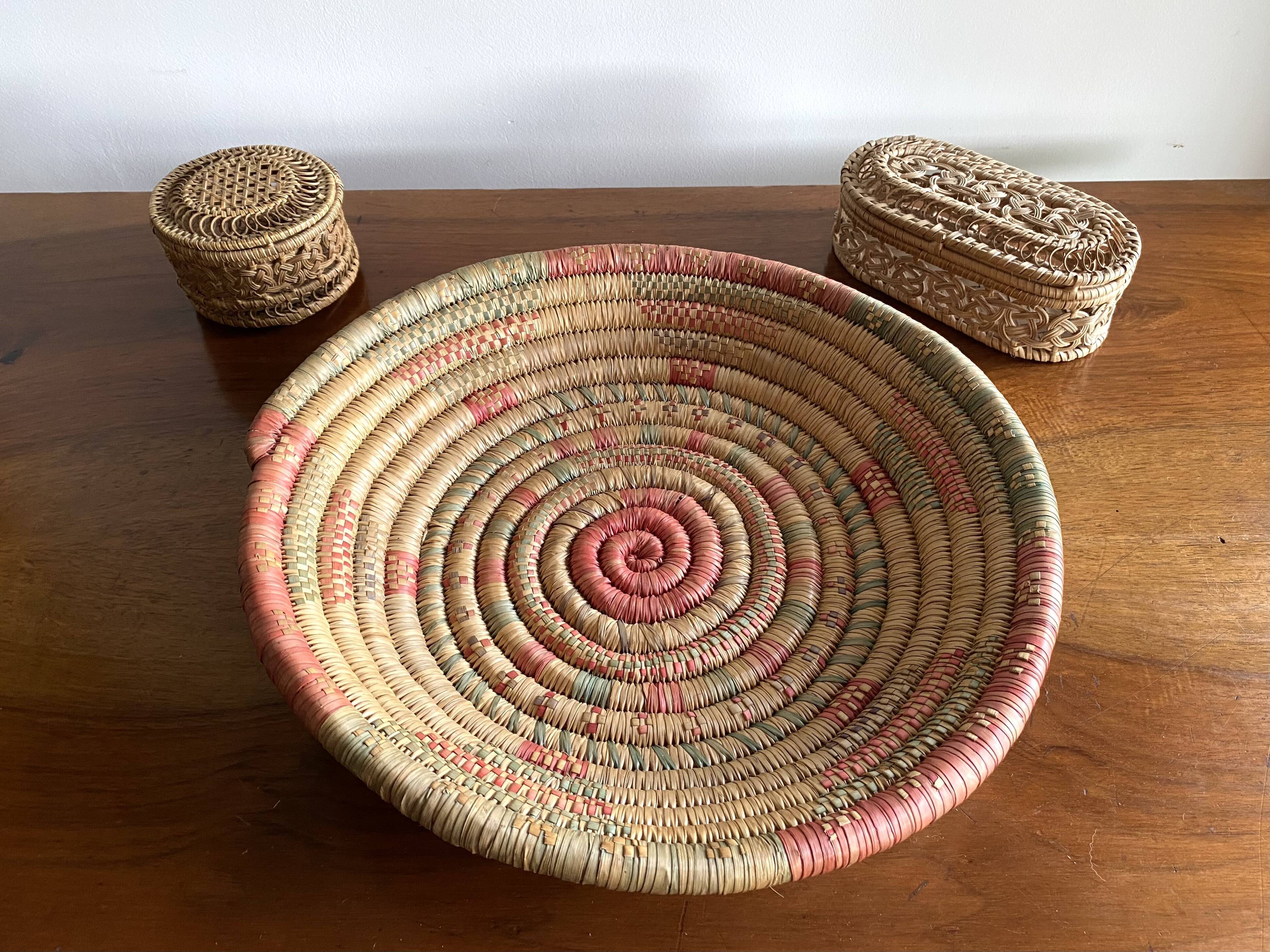 African braided basket