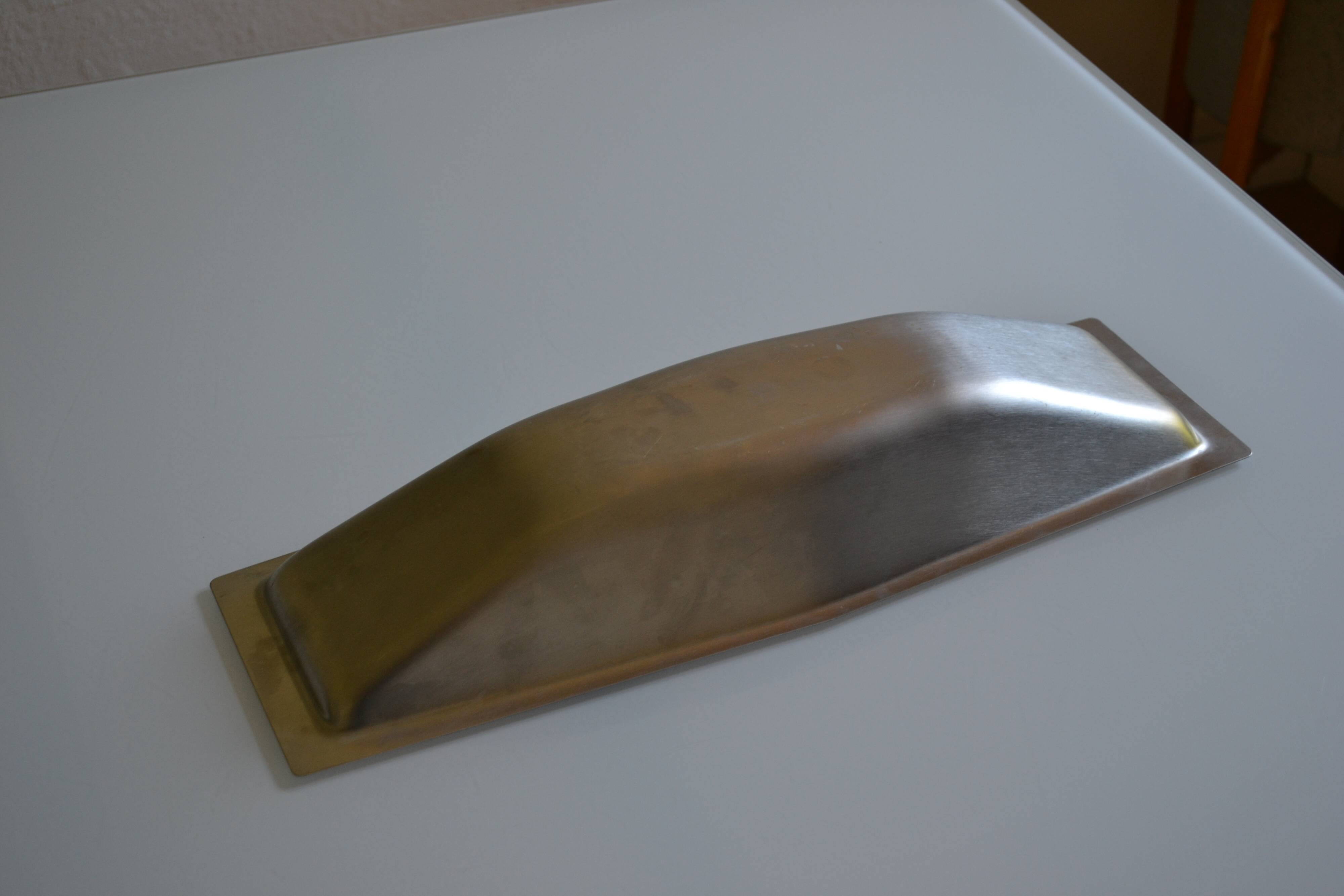 Chichester plate England in brushed stainless steel 1970s