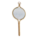 Rattan mirror in the style of Louis Sognot, France, 1950