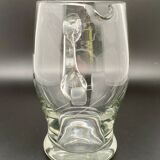 Patterned pitcher in worked glass
