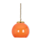 Orange glass pendant light by Peill Putzler, Germany, 1970.