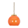 Orange glass pendant light by Peill Putzler, Germany, 1970.