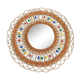 Mirror in basketry and vintage pearl