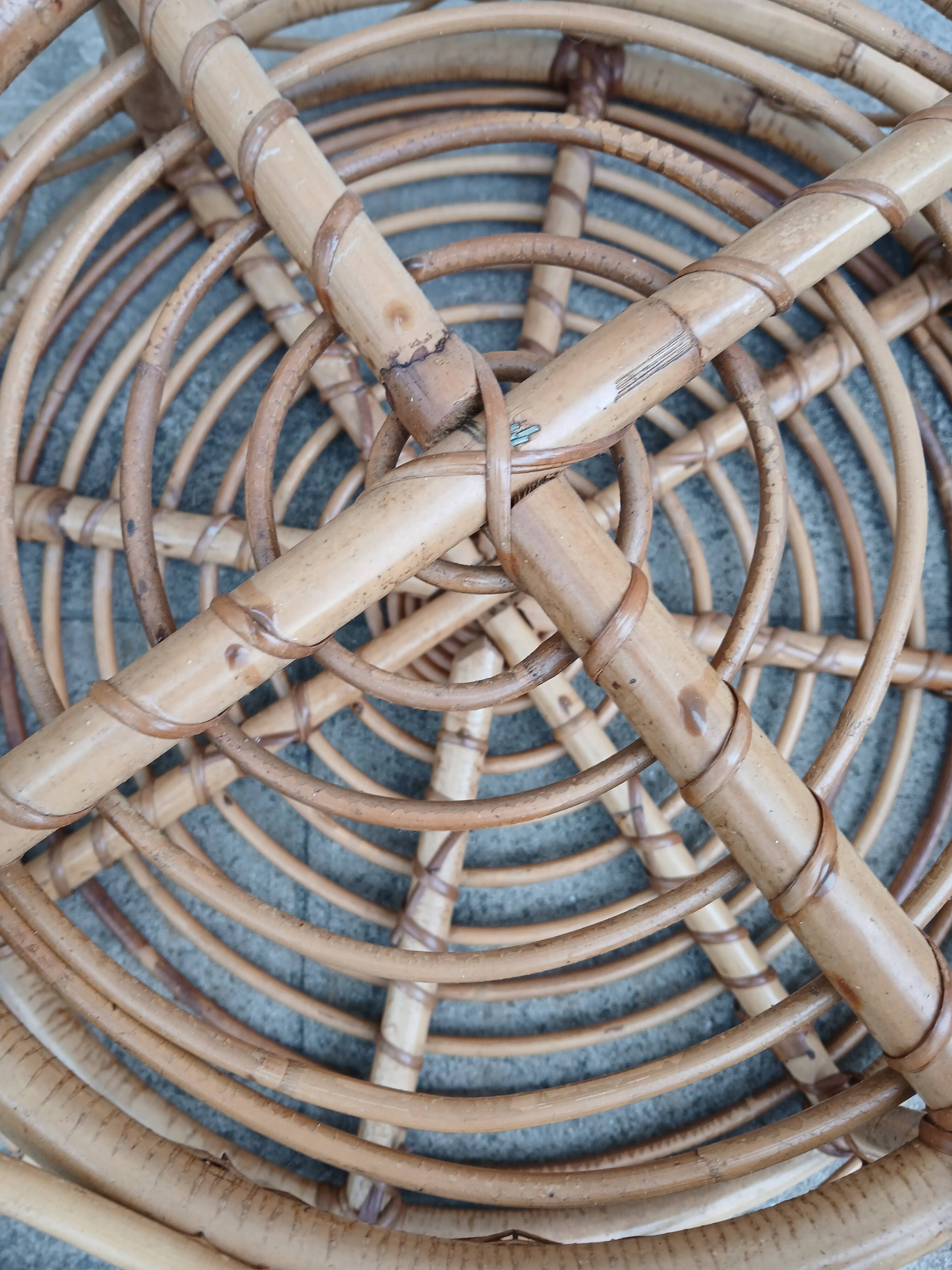 Vintage rattan coffee table