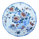 Ancienne assiette à dessert en céramique Gien – décor coq & pivoines