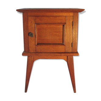 Chevet en chêne à pieds compas des années 50