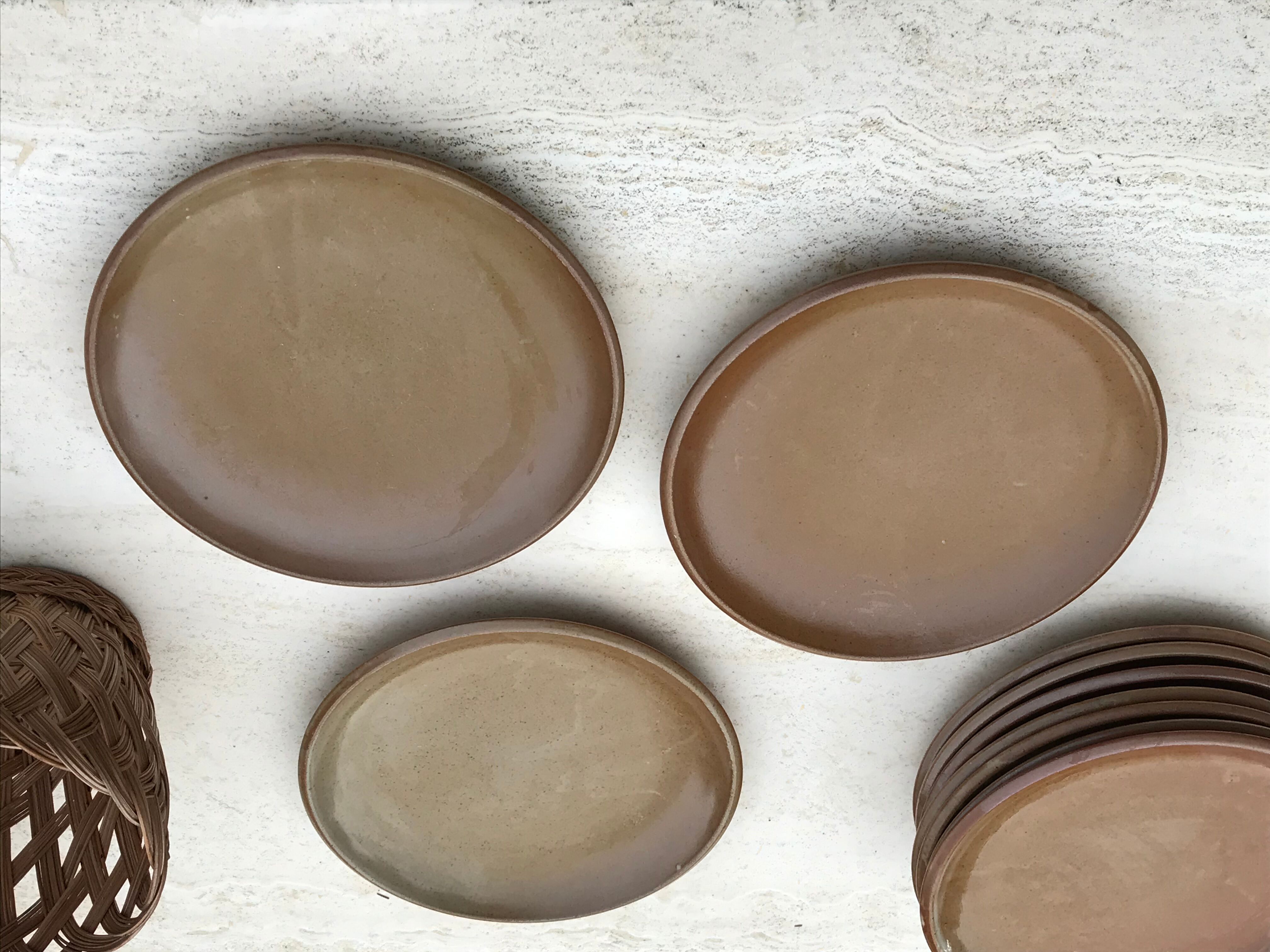 Lot of 10 Plates of Brenne Sandstone