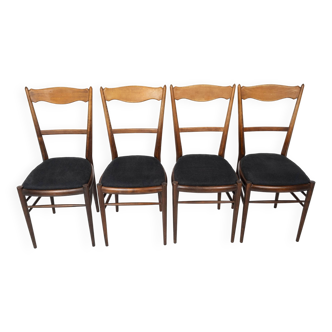 Set of chairs by Karel Vycital Drevotvar Czechoslovakia 1970s.