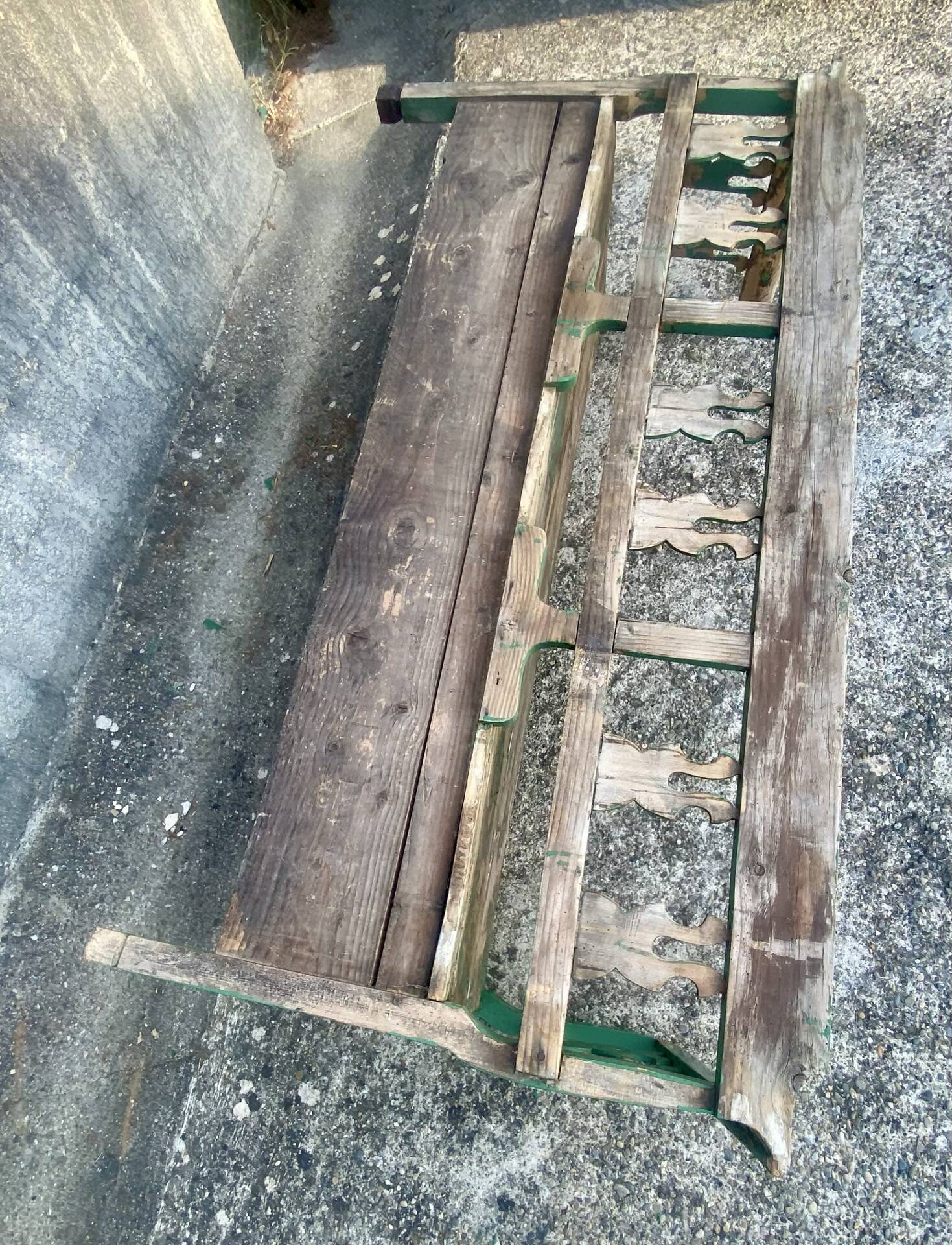 Wooden bench
