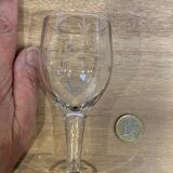 Set of 6 engraved white wine glasses