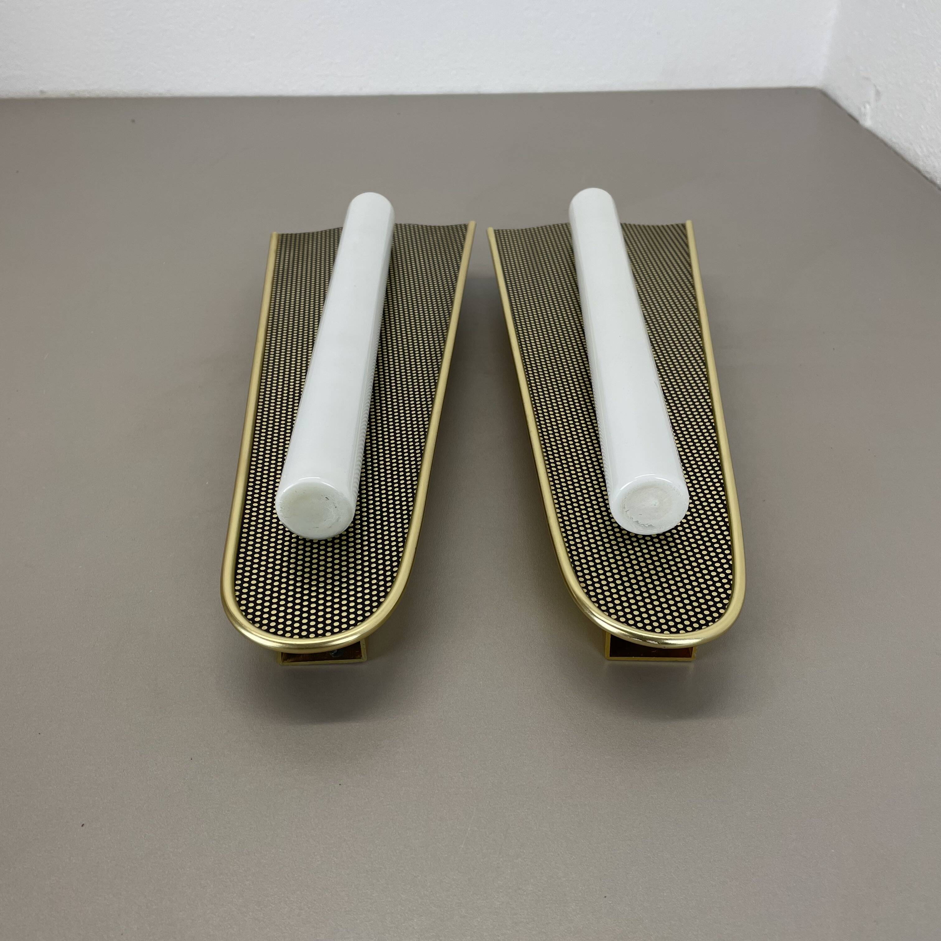set of 2 large 37cm "honeycomb" theatre Wall Light elements, Germany, 1950