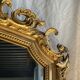 Large gilded mirror with acanthus leaf pediment H150 L98