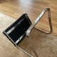 Leather and chrome designer stool