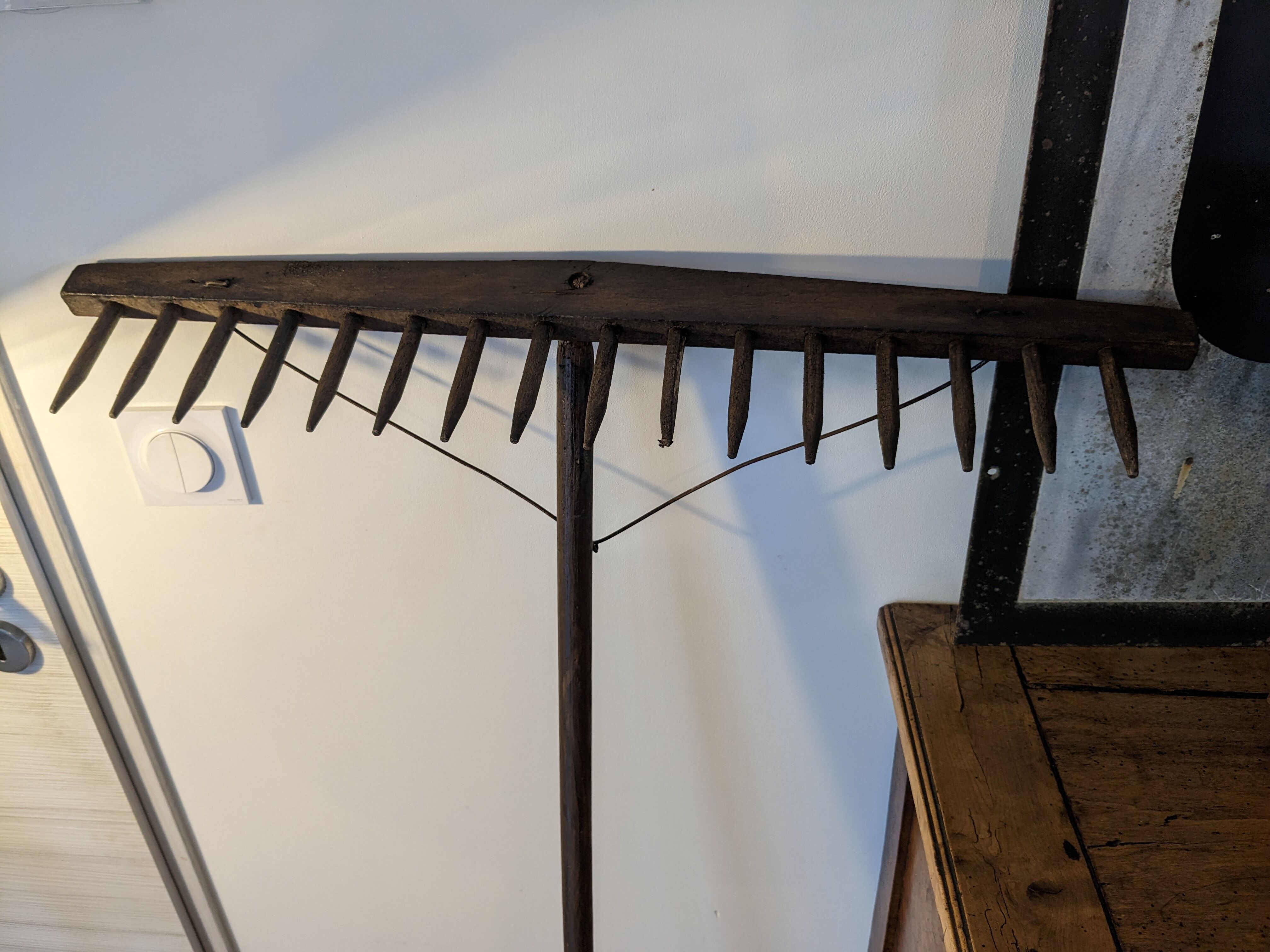Rateau de campagne en bois