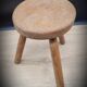 Cowherd stool tripod round solid wood