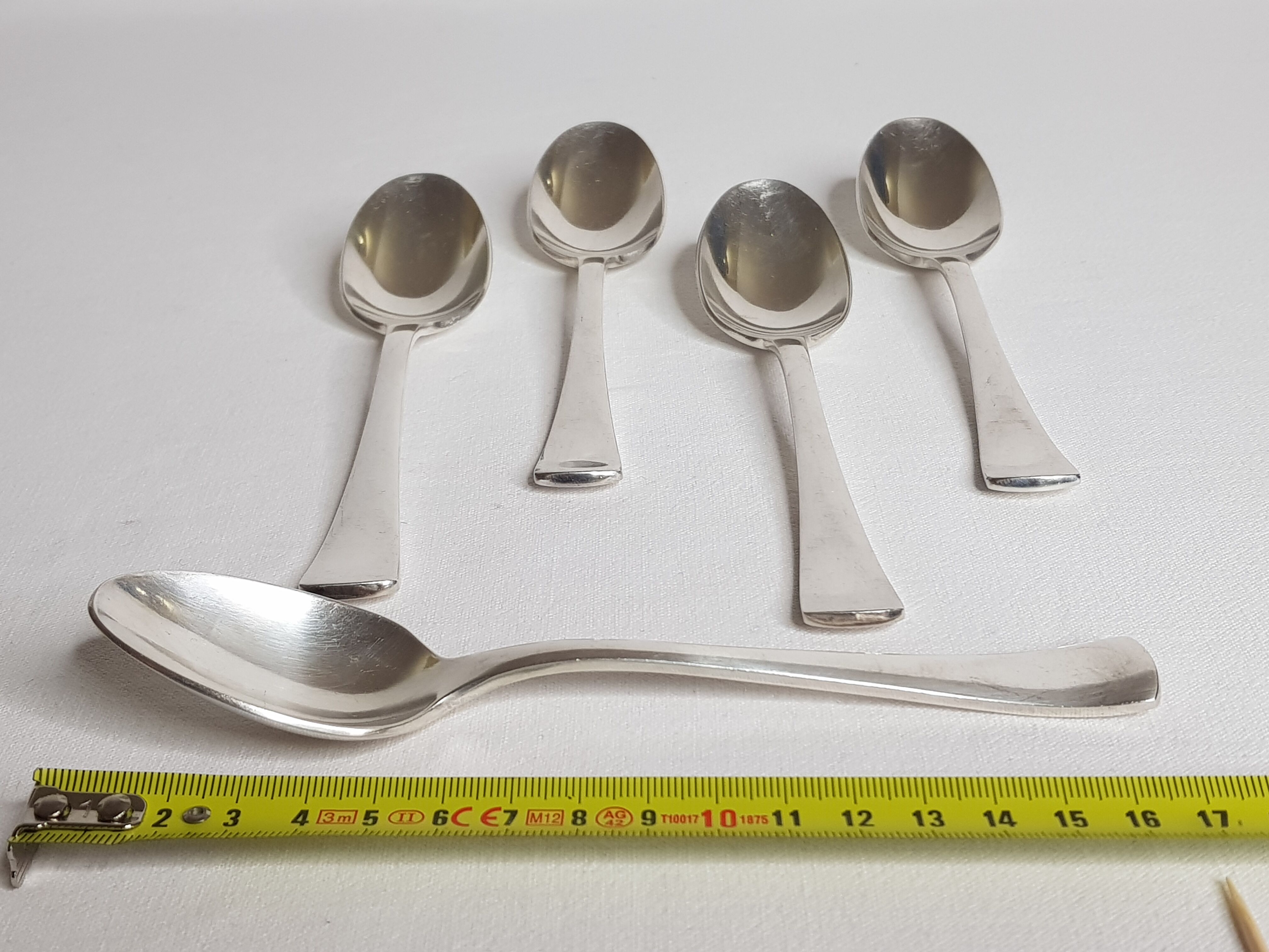 Set of 5 spoons "Christofle hotel", 17 cm