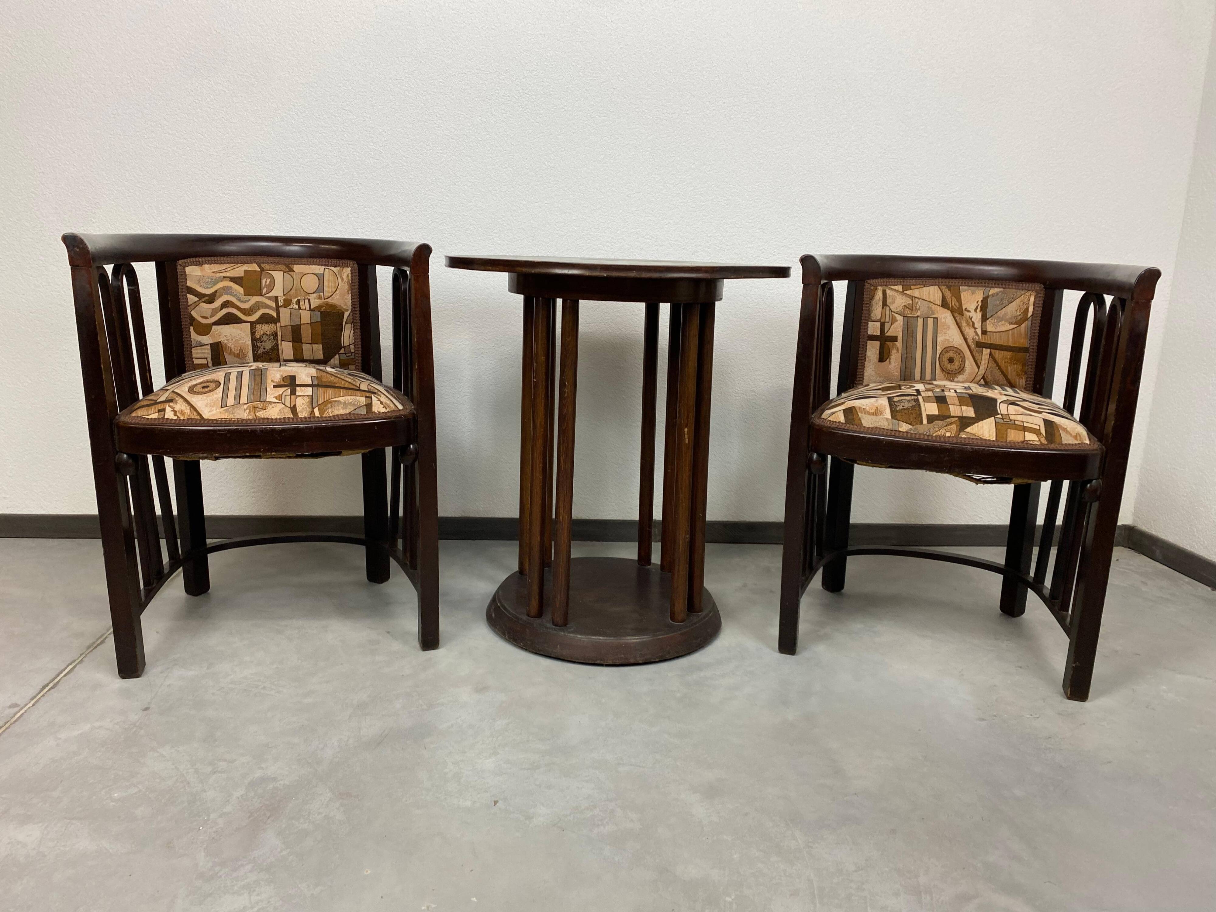 Fledermaus armchairs no. 423 by Josef Hoffmann