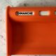 Dater empty pocket in orange plastic seventies 70s