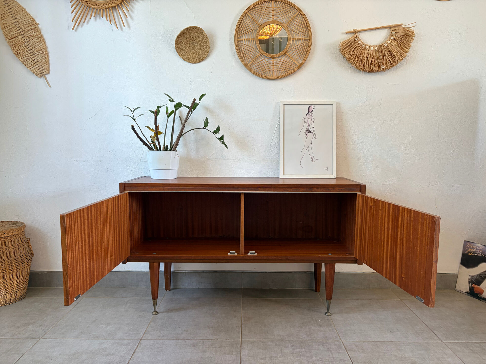 Enfilade scandinave en teck vintage