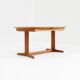 Table à manger ovale extensible vintage danoise en teck massif des années 1960