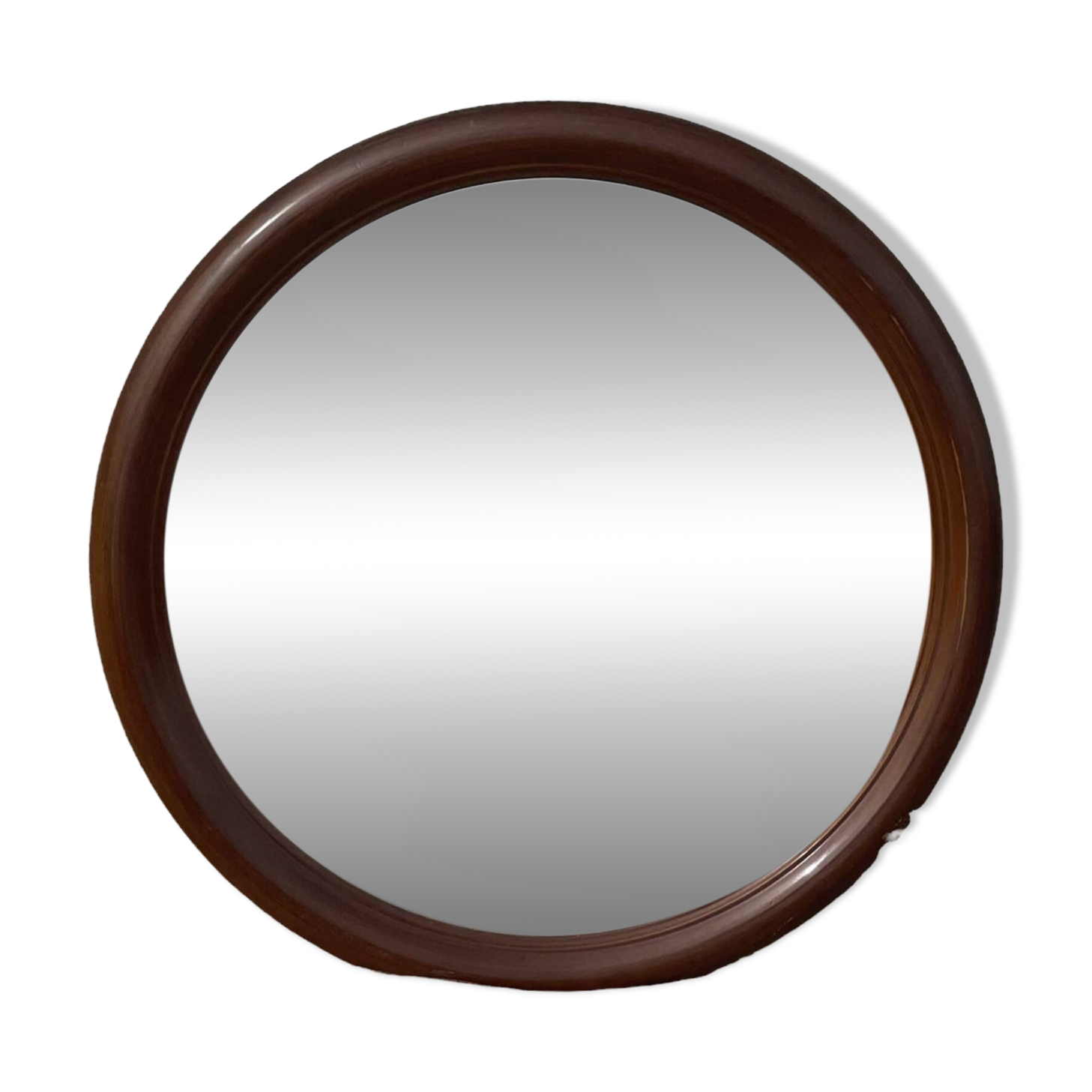 Large wooden wall mirror