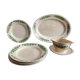 French vintage set of 4 plates, sauce boat and platter, from Longchamps, Cannes model