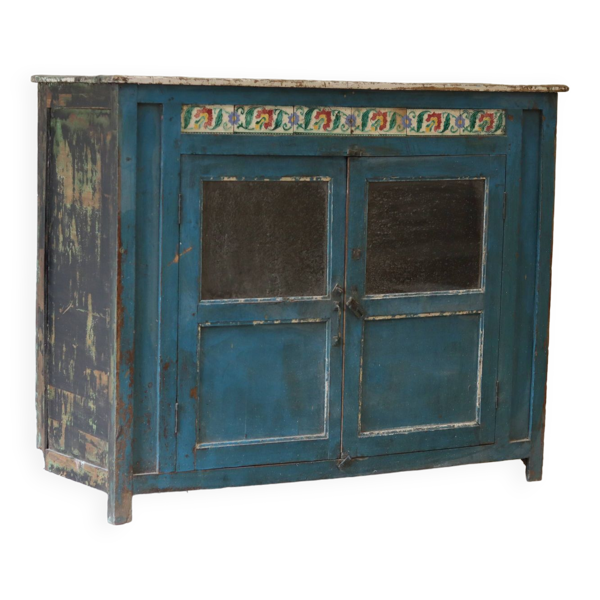 Armoire pièce indienne 2 portes vitrées