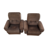 Velvet and chrome armchair italy 60s