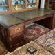 Immense oak solid wood staff desk in English style 248 x 114 cm