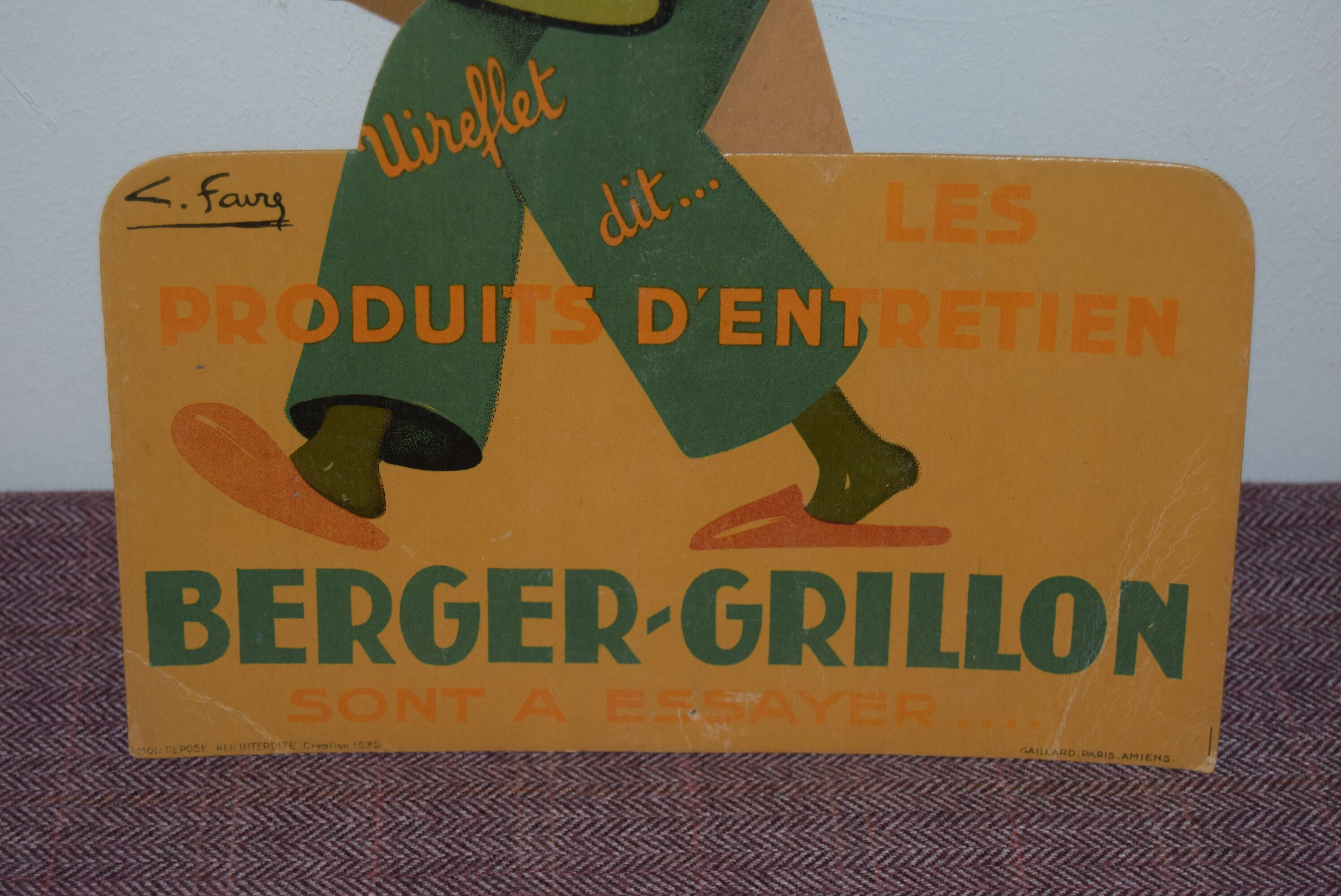 Old advertising card Berger - Grillon