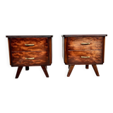 Pair of vintage bedside table and sofa end table