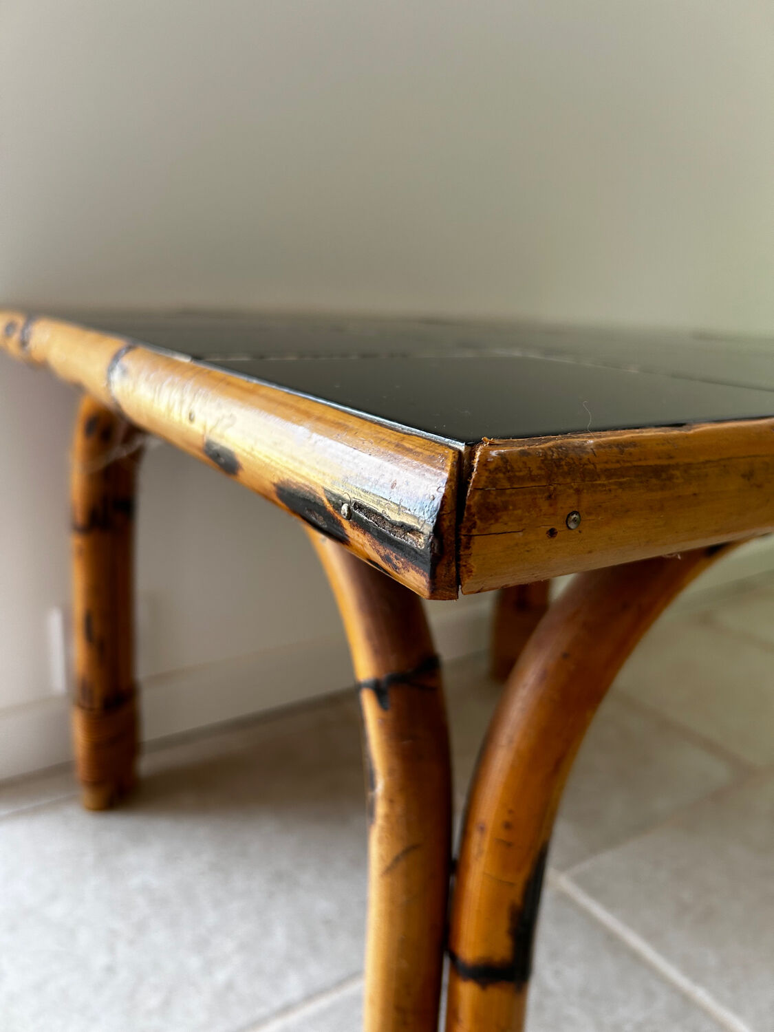 Balbou and ceramic coffee table, 1960