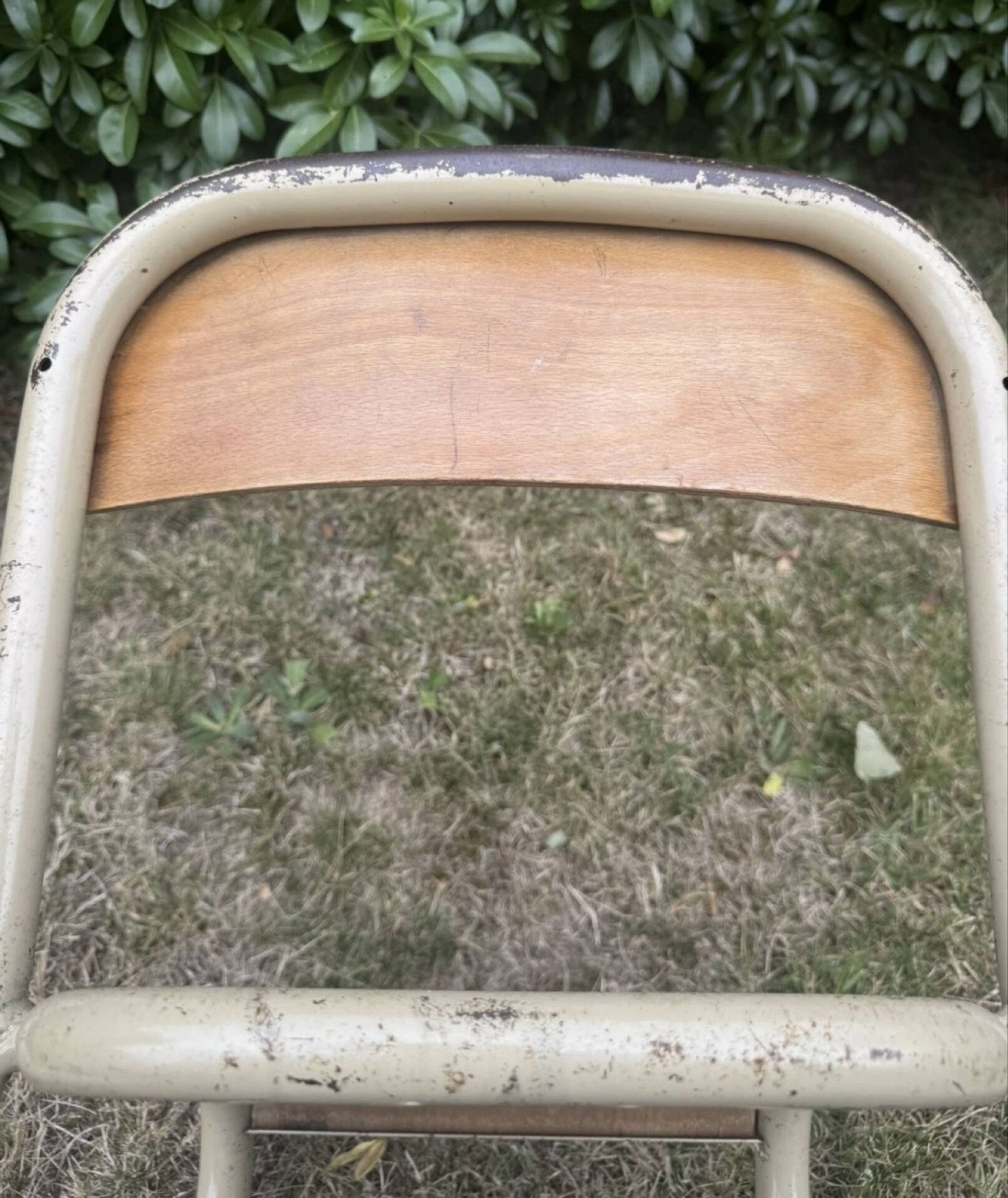 Old small school chair for children, vintage design, height a.