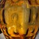Ancient large twisted amber glass vase blown Murano 19th century