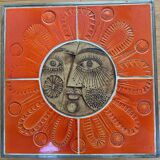 Coffee table end of sofa Roger Capron and Jean Derval ceramic 70s sun model