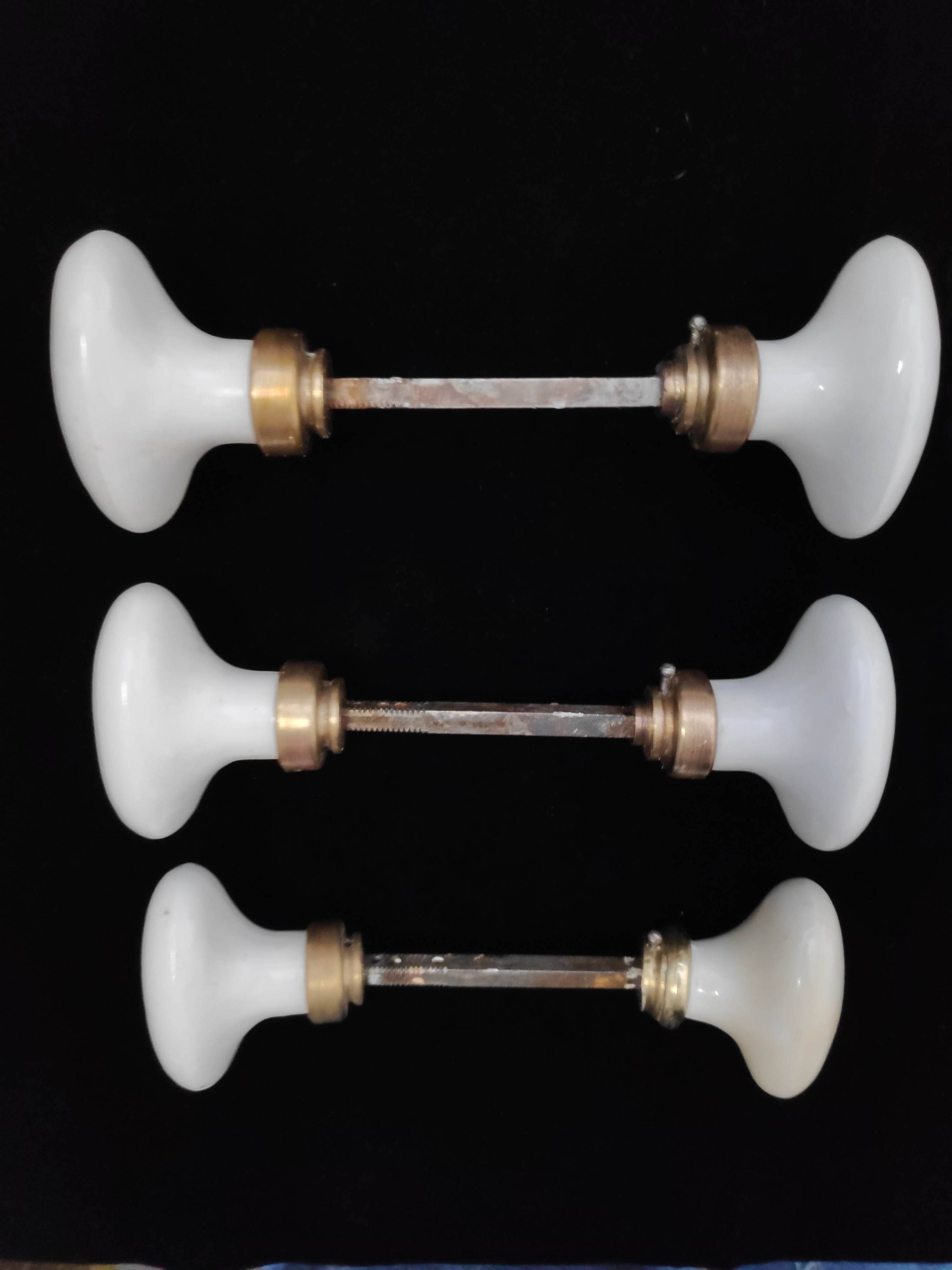 Lot de 6 poignées porcelaine
