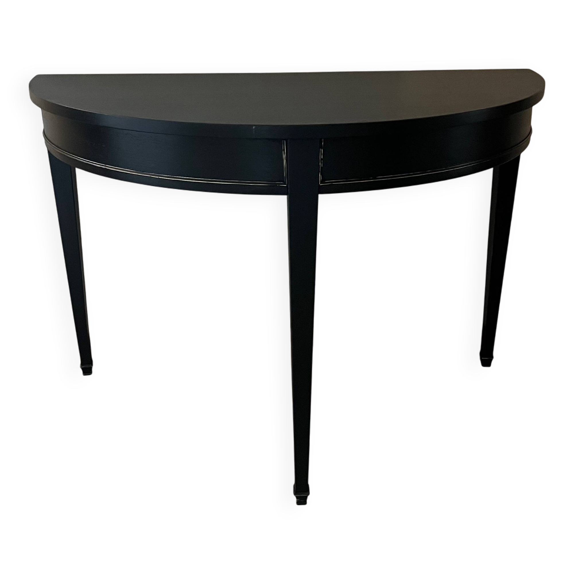 Black half-moon console