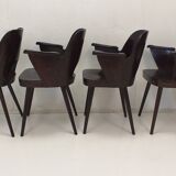 4 chaises Oswald Haerdtl pour Ton, Tchécoslovaquie