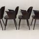 4 Oswald Haerdtl chairs for Ton, Czechoslovakia