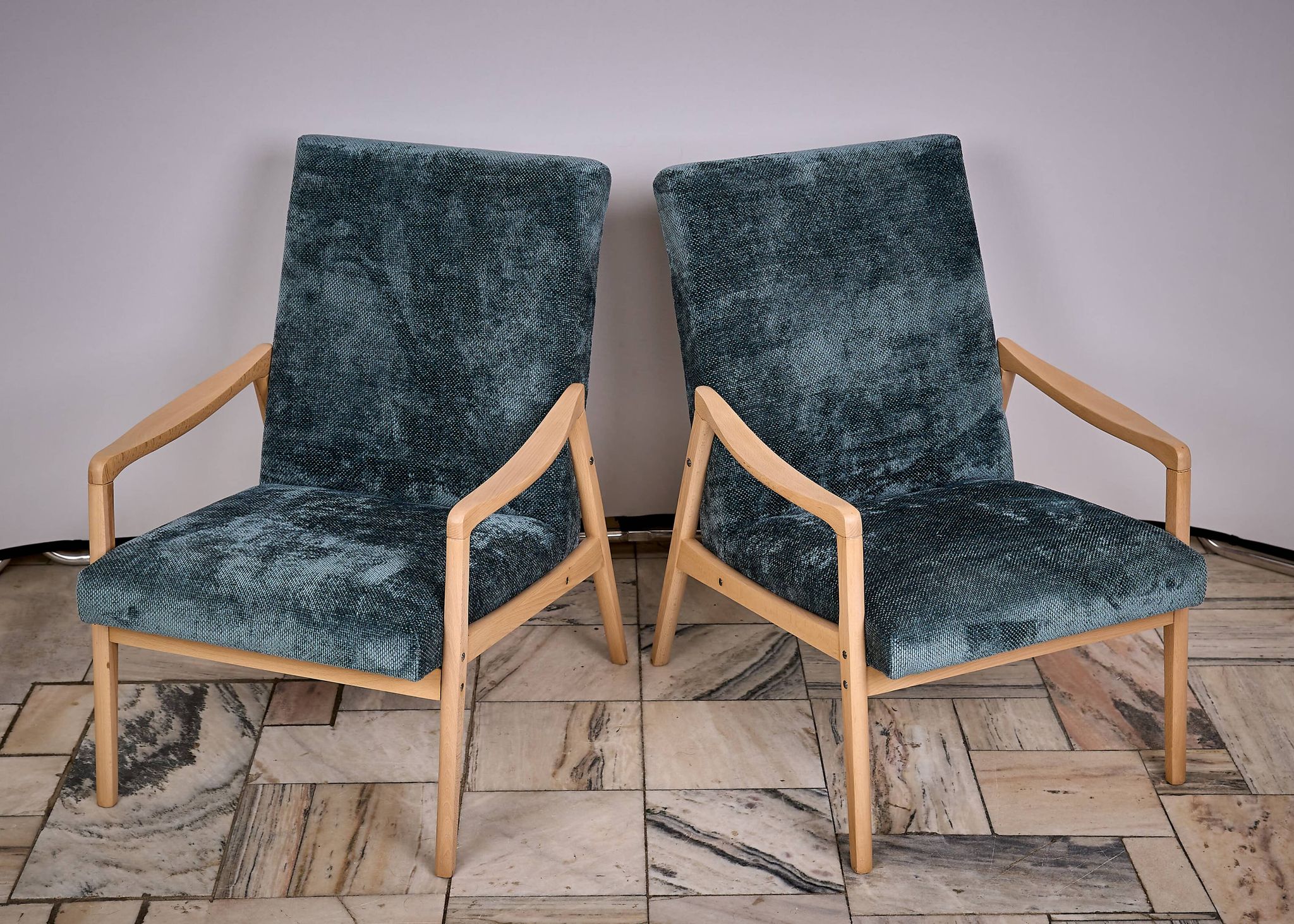 Set of 4 armchairs designed by J. Jiroutek, TON Czechoslovakia, 1960s
