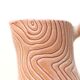 Pink scarified pitcher by Henry Algan, 60s