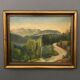 Huile sur toile par A. Biron Pyrénées route du col d'Aspin XXe