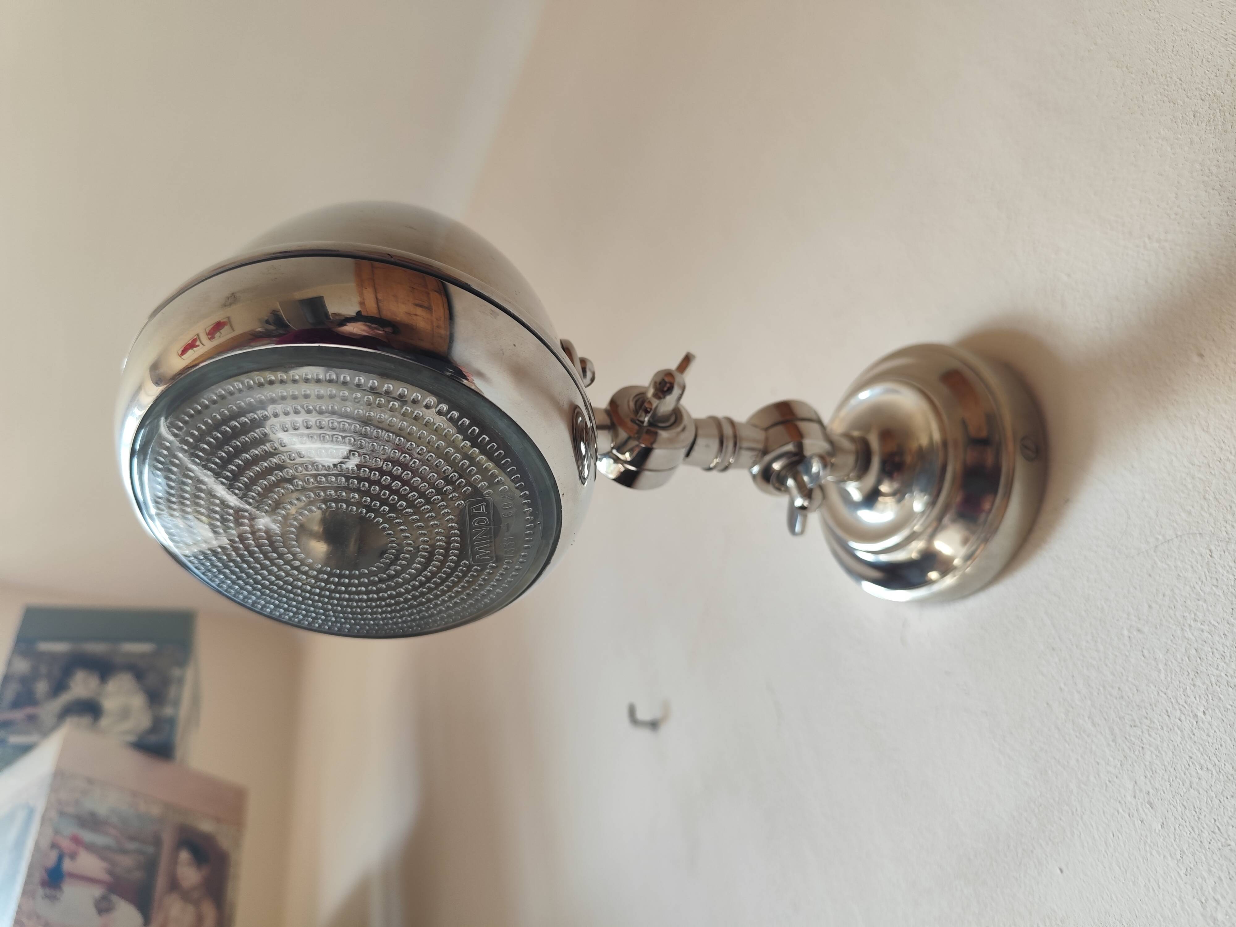 Adjustable brushed metal spotlight - articulated headlight lamp