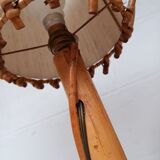 Lampadaire  bambou et rotin   2 feux années 60