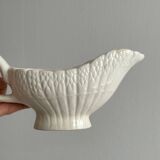 White slip gravy boat