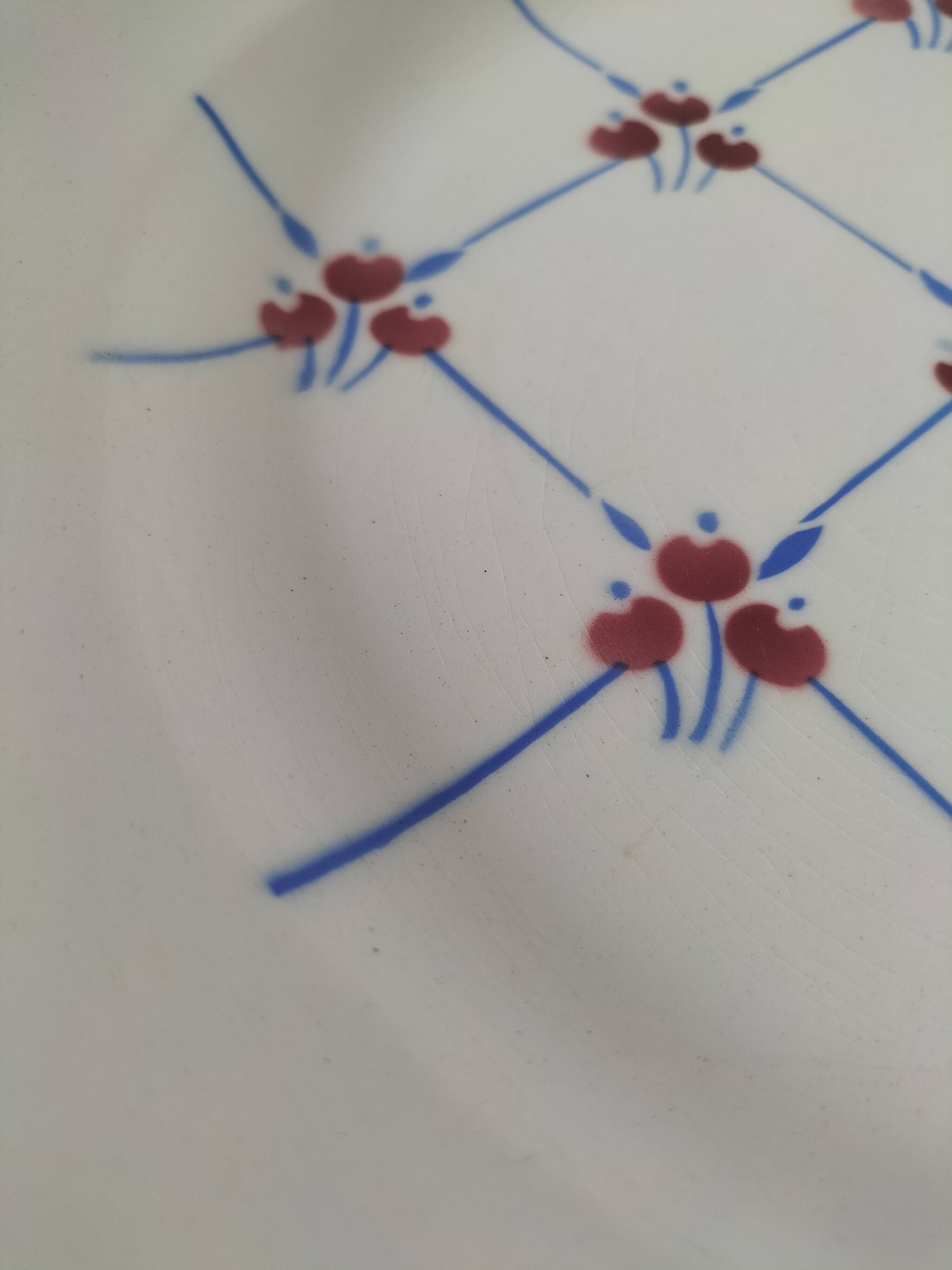 Large antique platter Badonviller Fénal Normandy pattern