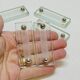 6 Porte Cartes Support Cartes Nom Emplacement A Table Verre Et Métal Argenté